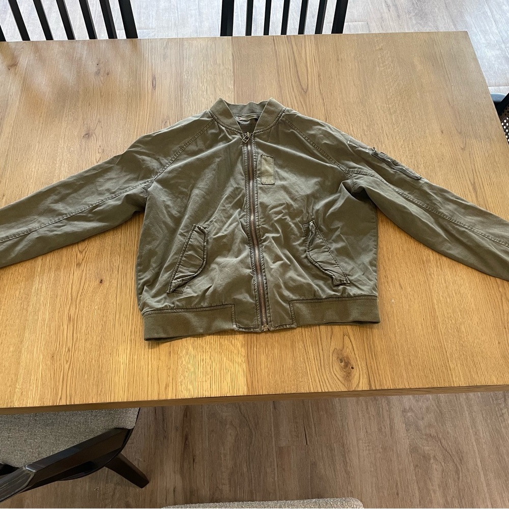 American Eagle Men’s Army Green Bomber Field Jacket Military Fatigue Size XL